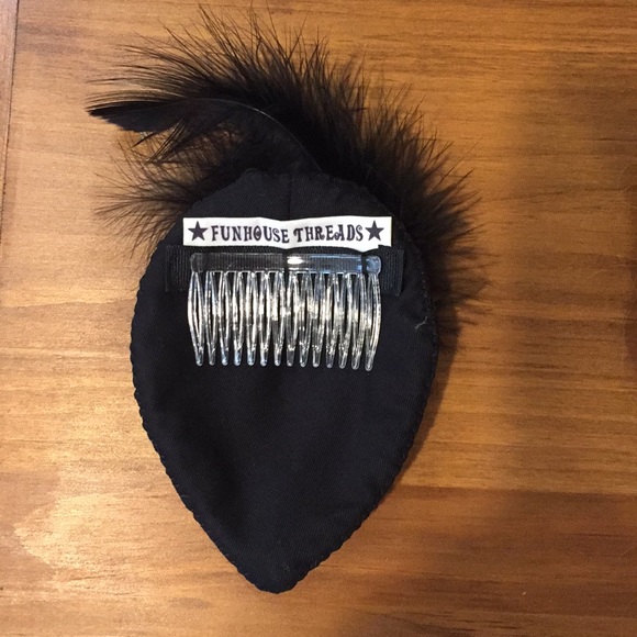 Pink and black fishnet Fascinator - Picture 8 of 8